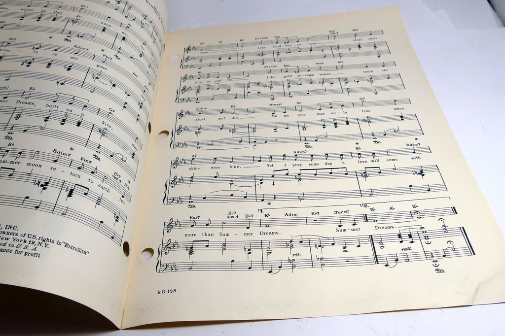 Summer Dreams Seymour Cochran by Manuel M. Ponce   sheet music 1958