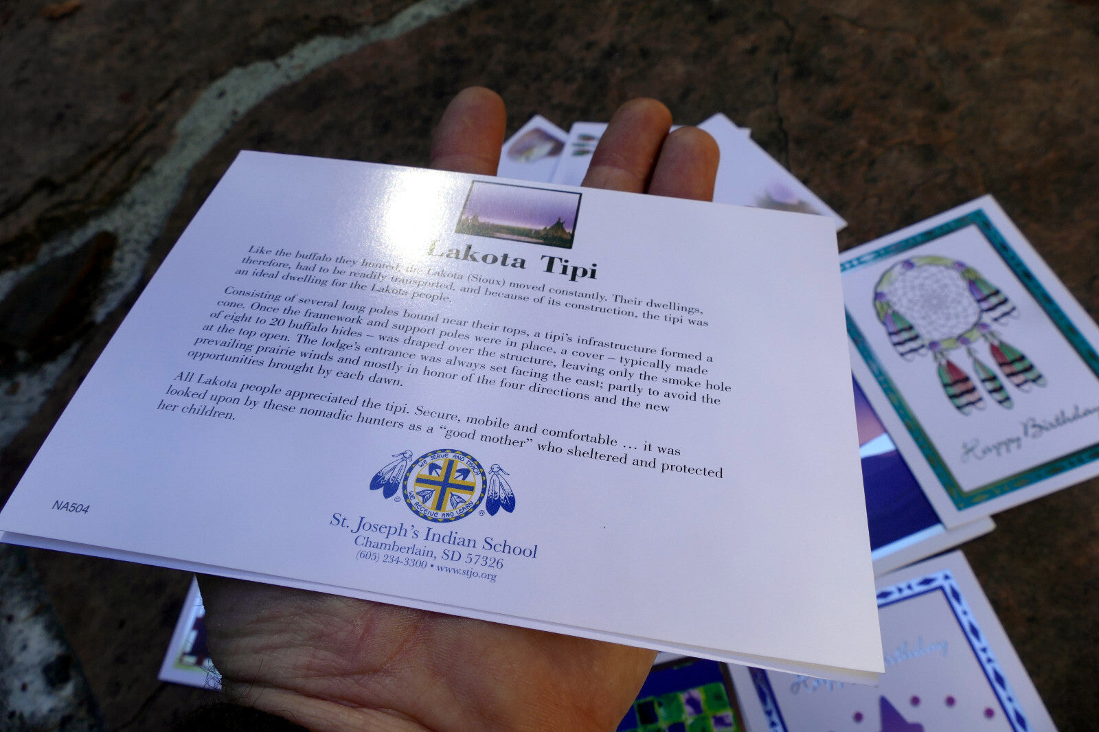 Lakota Greeting Cards ST. JOSEPH INDIAN MISSION School  lot of 6 Native American