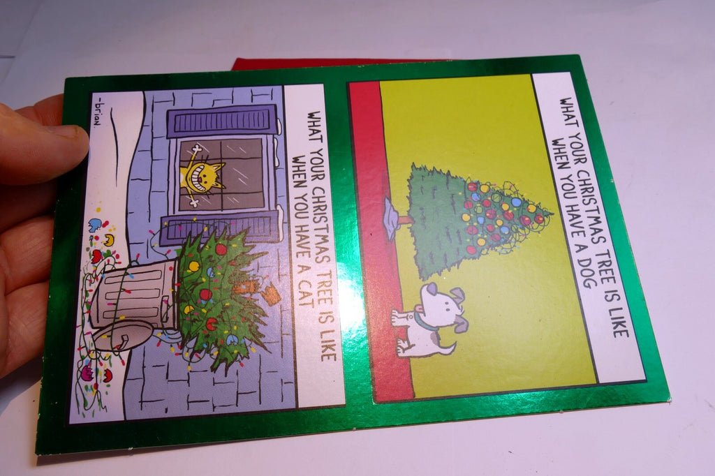 Christmas Card What your tree is like with DOG / CAT funny season greetings