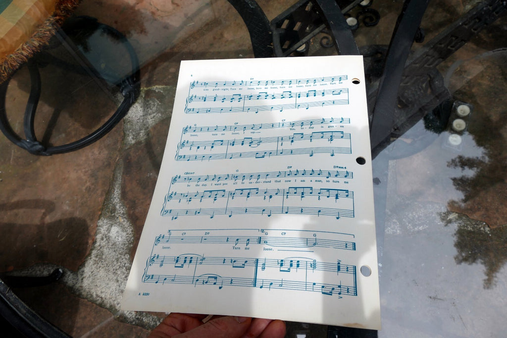 Turn Me Loose Fabian Doc Pomus Mort Shuman  1959 Sheet Music