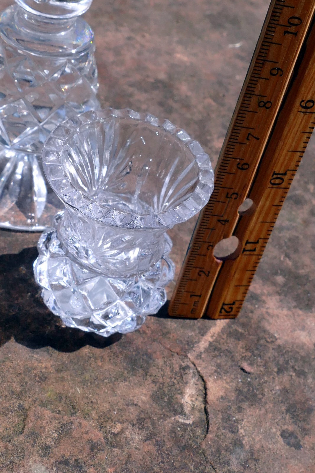 Lenox  Impression Crystal Single Candlestick Holder 4.5” and Artman 2.5"