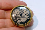Lace trinket box antique small 4X4cm  floral design  handmade