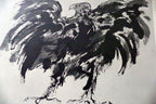 LEONARD BASKIN "Eagle" Woodcut Print - Numbered 54, unframed - vintage