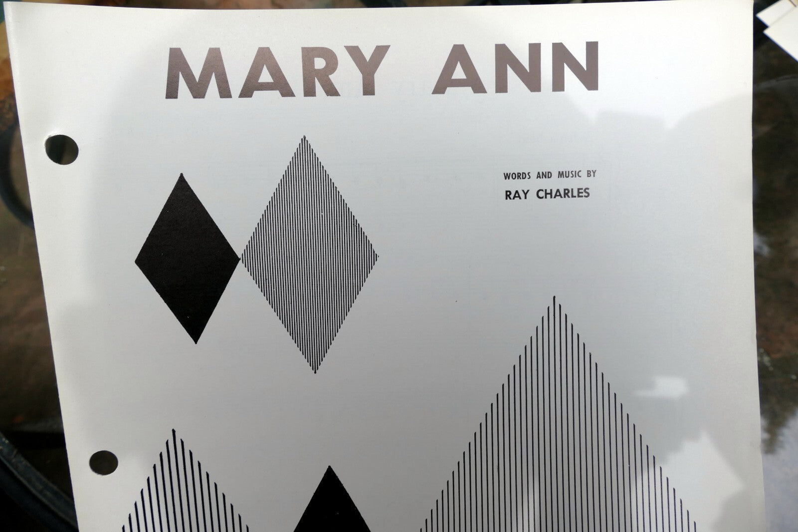 Mary ann ray charles 1956 sheet music