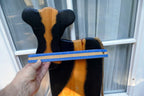 Giant Wooden Cow Rope Tail Hand Made Wood Hanging Wall Art Bovine shape