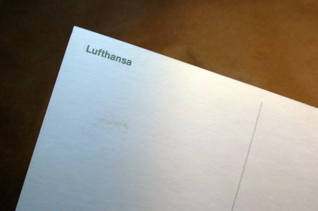 Lufthansa 747-200 Logo Airlines Airplane Parked Sunset Postcard Unposted