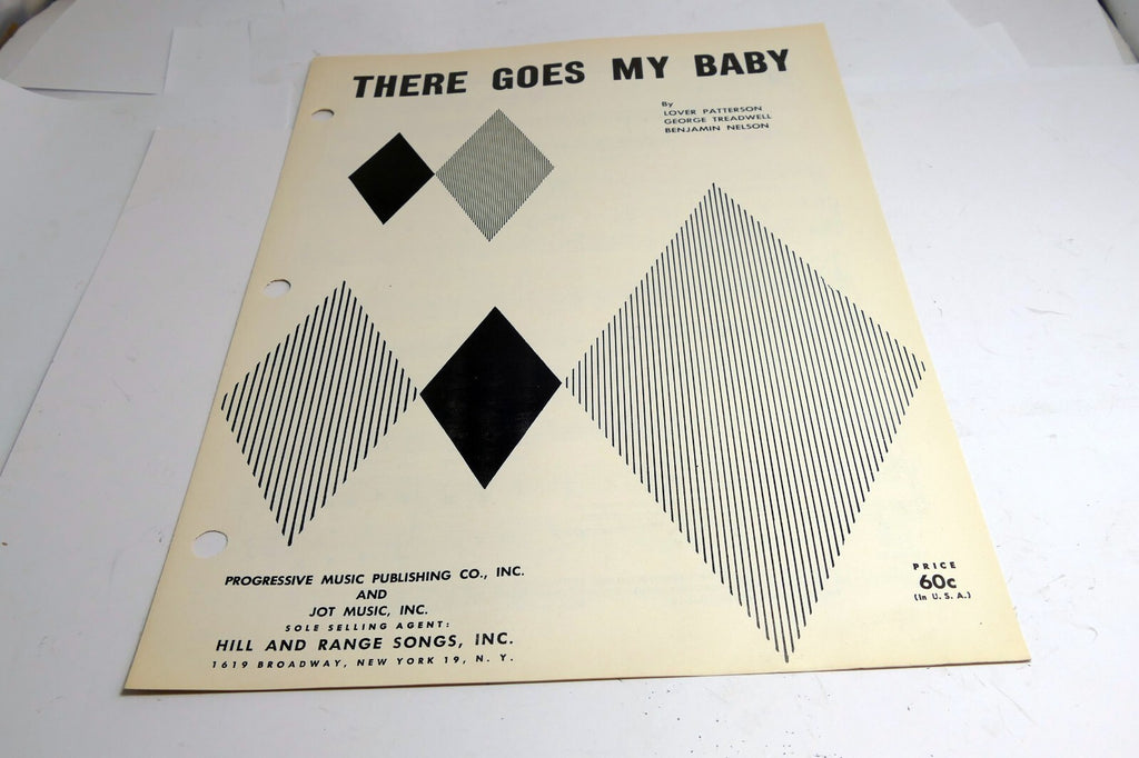There Goes My Baby Patterson Treadwell Benjamin Nelson 1959  Sheet Music Drifter
