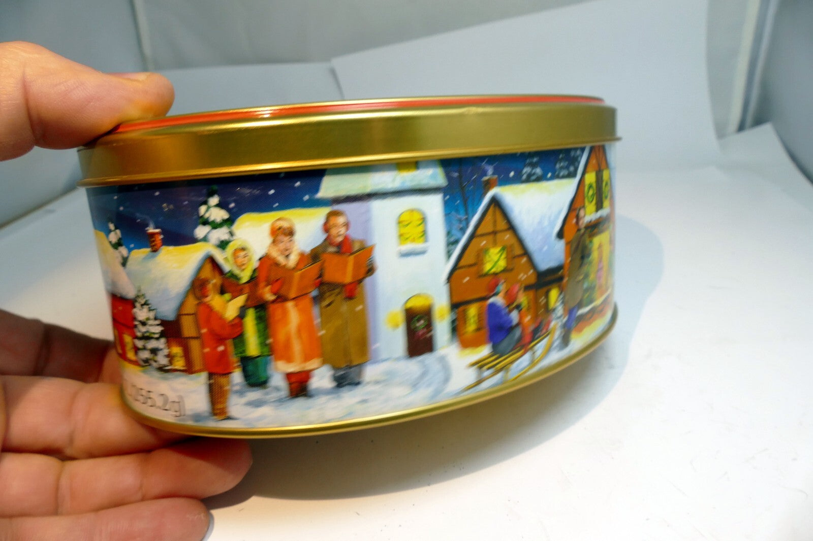 Werther's Original Candy Tin empty container  Christmas eve family snow winter
