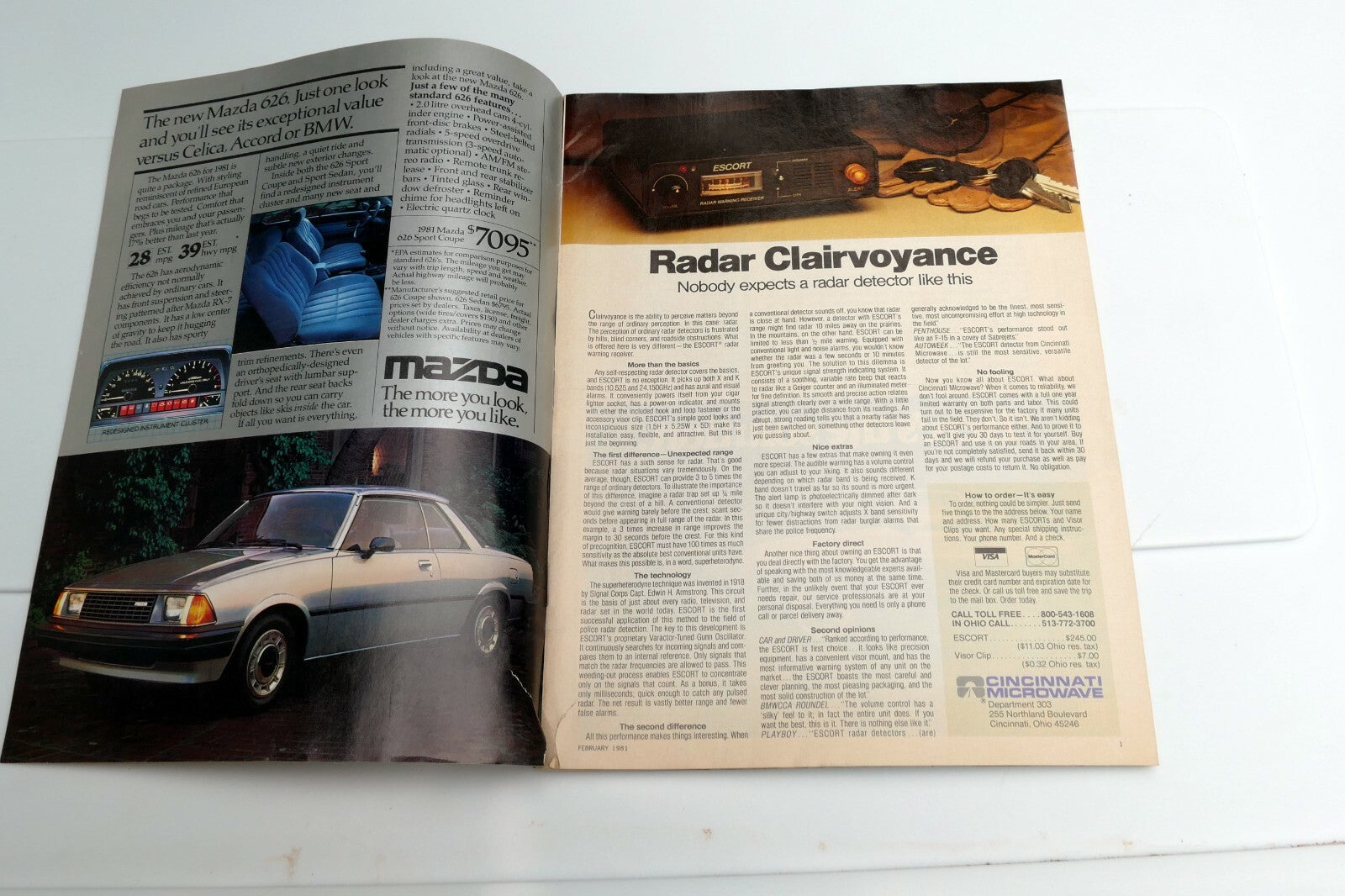 Car & Driver Fuel Economy magazine Feb 1981 Porsche 924 Ford Escort Bonneville