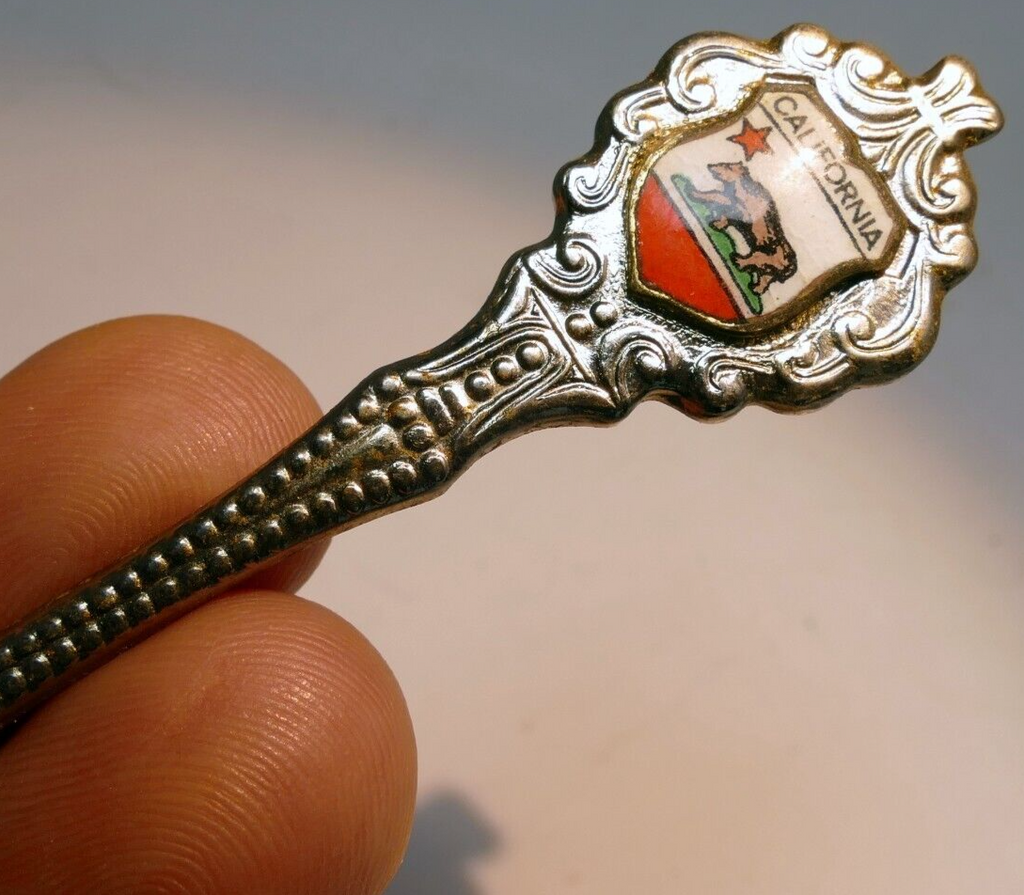 California usa souvenir spoon collectible enameled made in germany