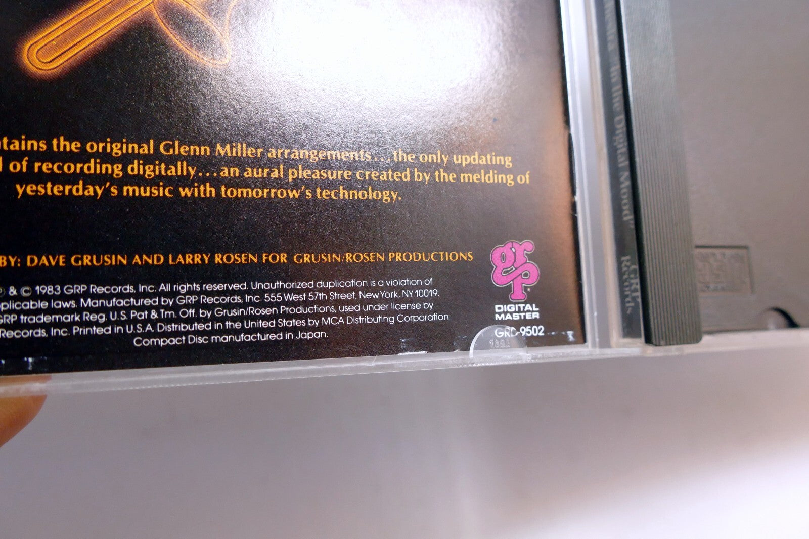 Cover ART Only In the Digital Mood  Glenn Miller Orchestra  ( NO CD included)