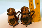 Copper Salt & Pepper Shaker Souvenir Of Salt Lake Temple City Utah USA