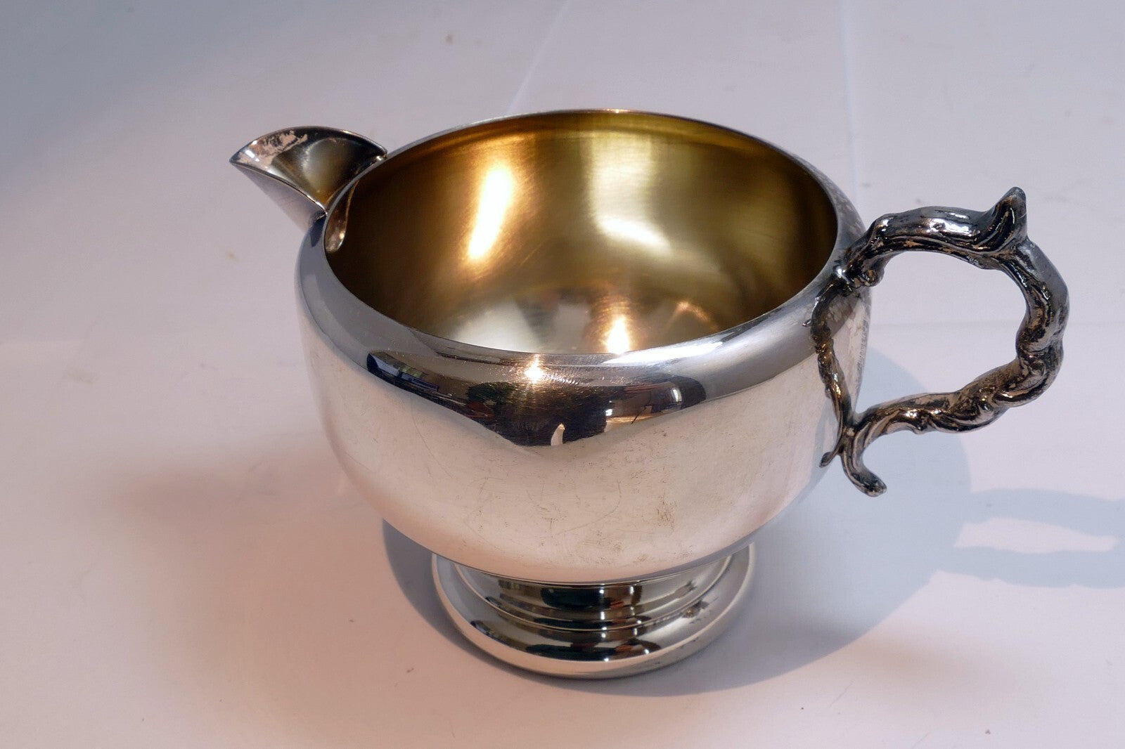 VIKING SILVER  PLATE E P COPPER CREAMER made in Canada  Lead Mounts for Tea