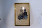 French Antique 1843 Hand coloured engraving Petit Courier des Dames Paris print