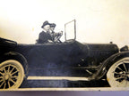 Picture of two gentleman in car vintage antique photograph 5x3" 1917 california