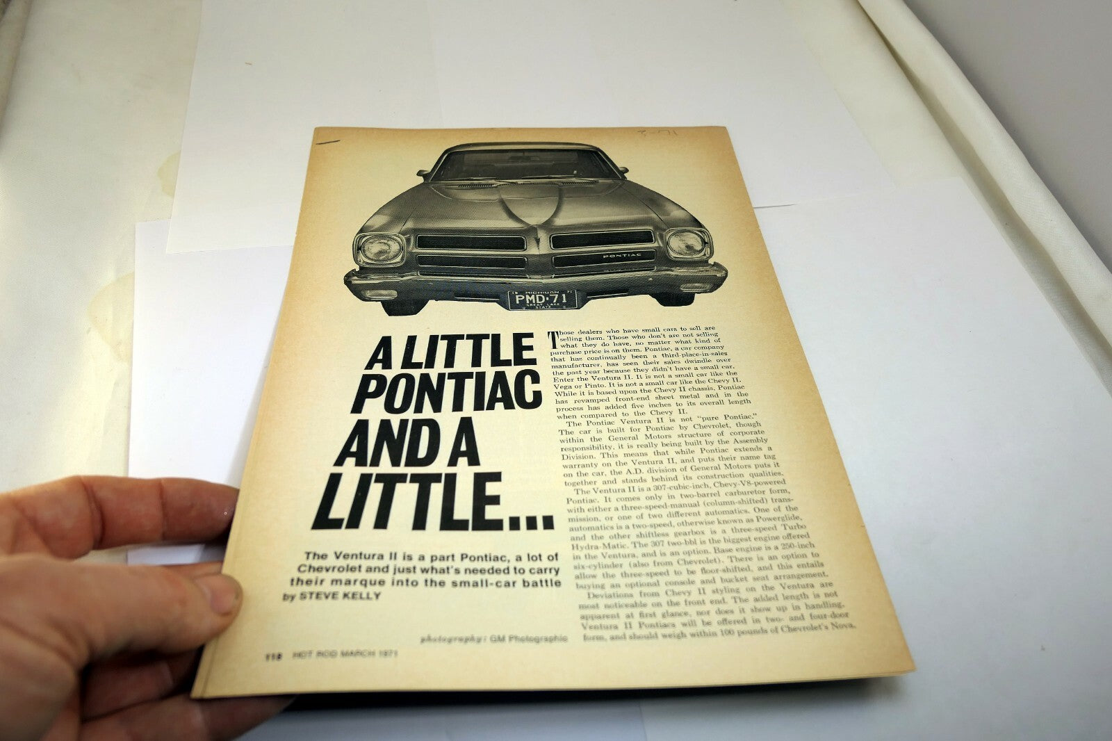 Pontiac Venture II 1971 Car Magazine clippings Advertisement  Ad (Hot Rod)