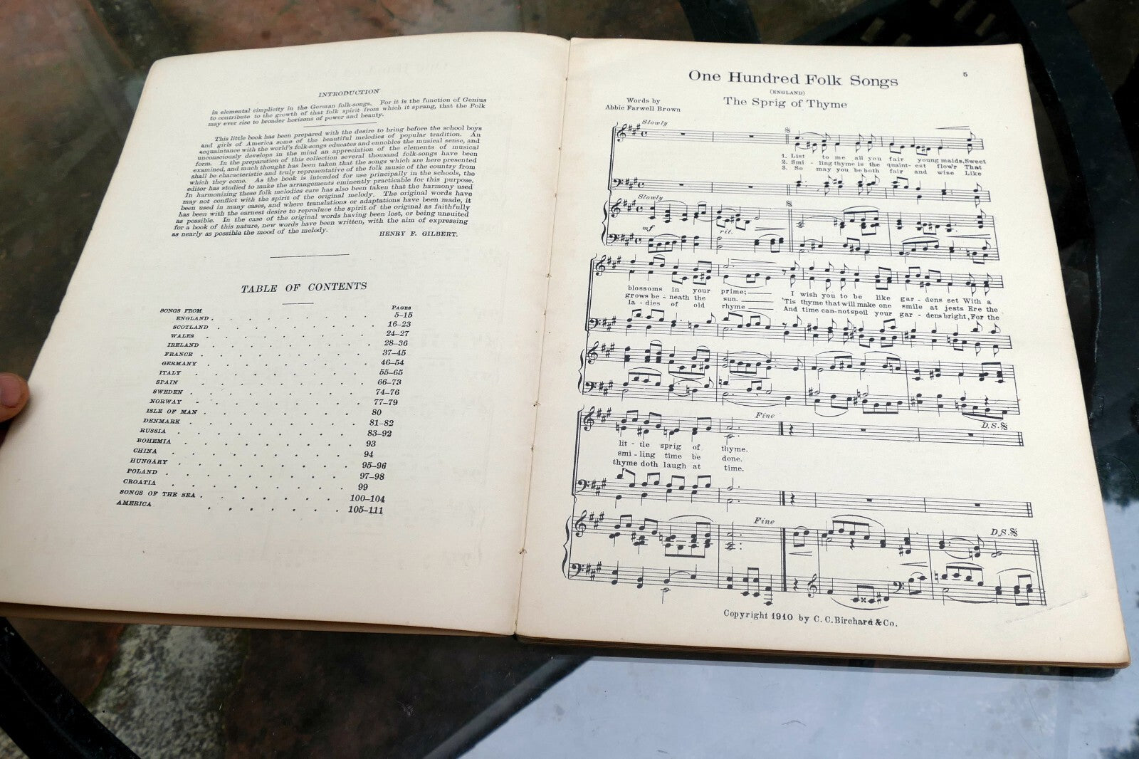1910 LAUREL One Hundred Folk-Songs Sheet music Gilbert Birchard & co. Boston