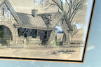 "La Grange" N. L. Reese 1974 print 6X8" framed with glass