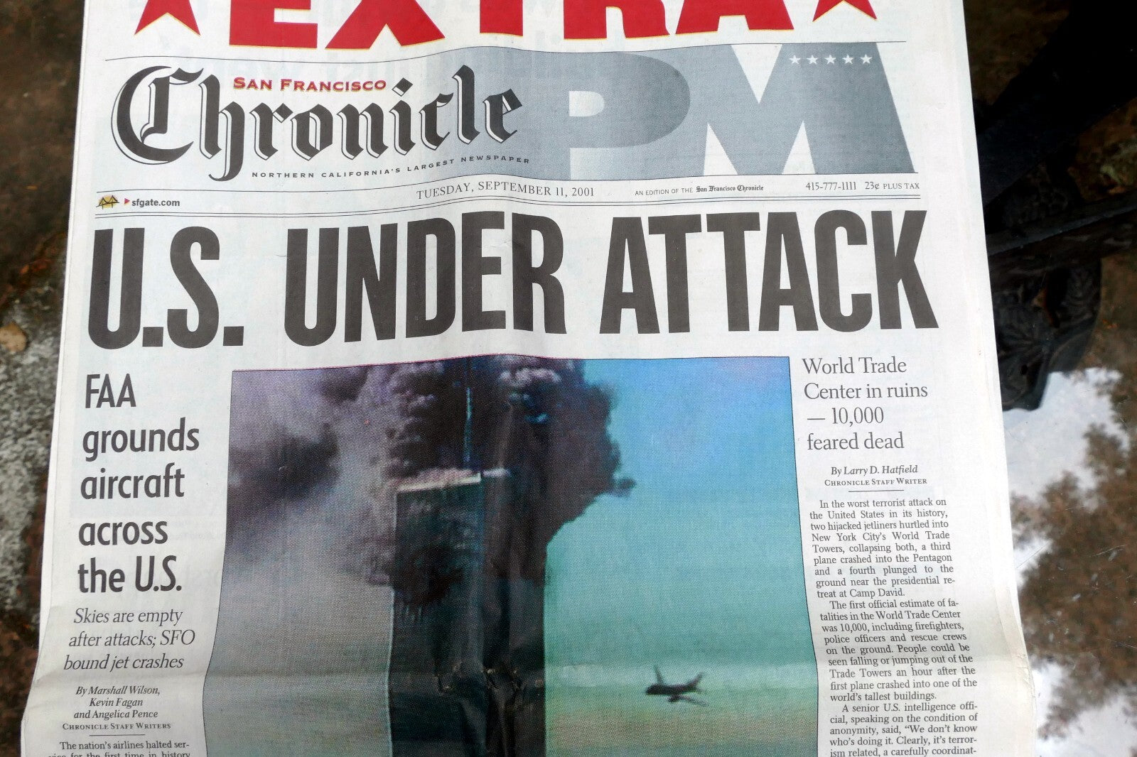09   11   2001 san francisco chronicle extra us under attack world trade center