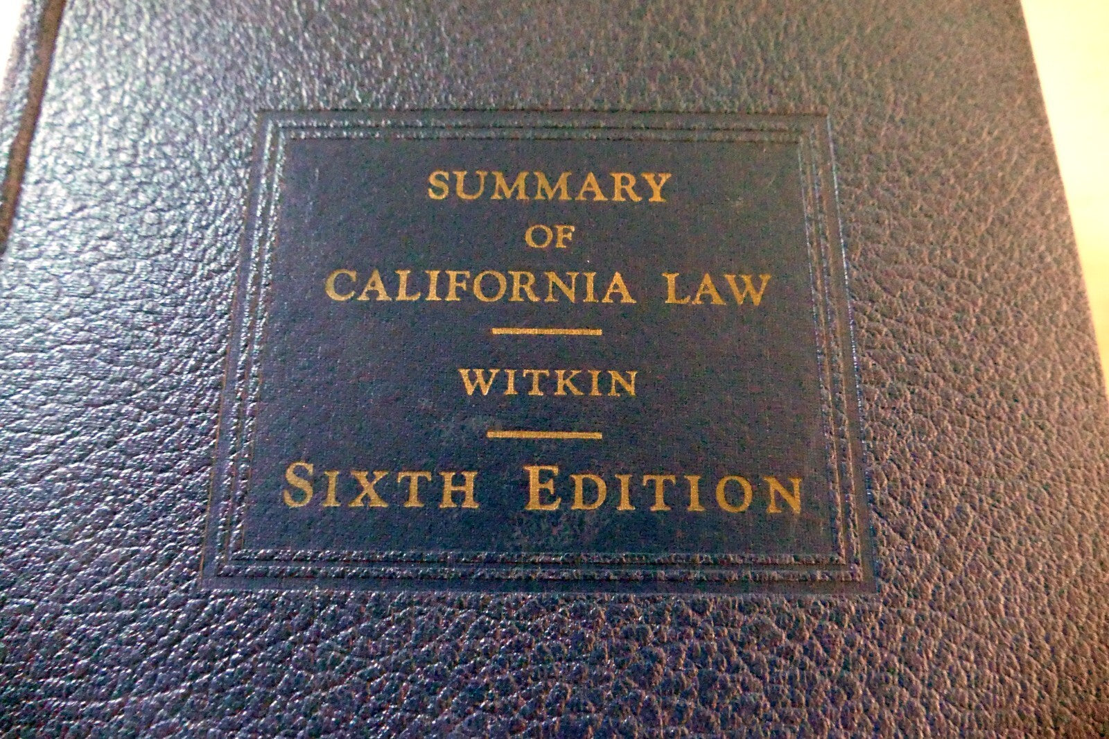 Summary of california law 1946 witkin sixth edition volume 1