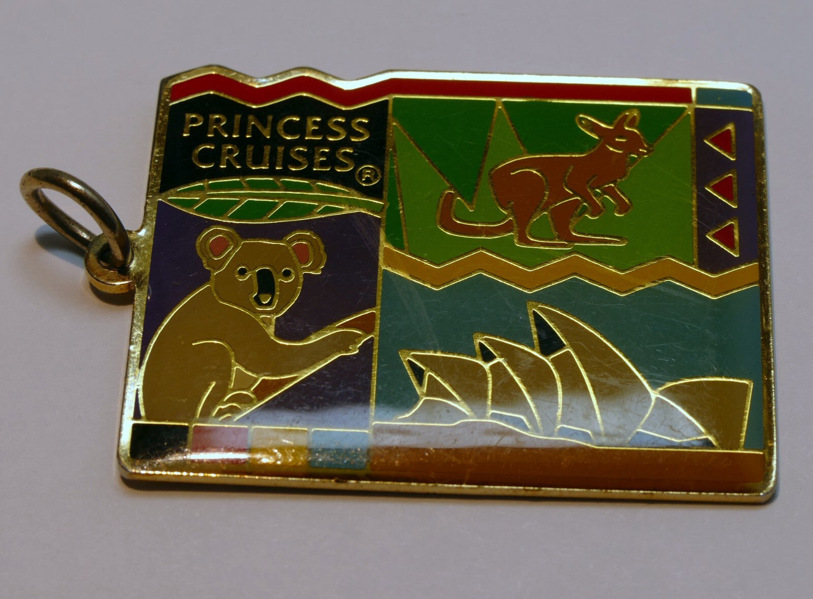 Grand princess cruises australia souvenir charm 3.5x4.5cm koala kangaroo pendant