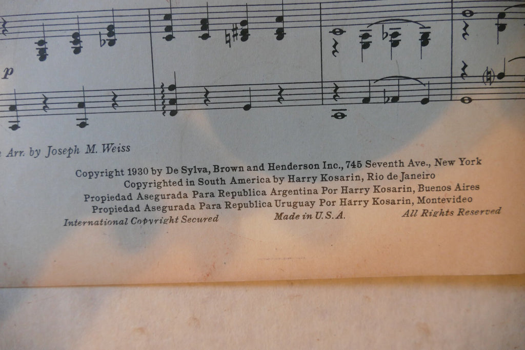 I'm On A Diet Of Love 1930, from "Happy Days", by L. Wolfe Gilbert and Abel Baer
