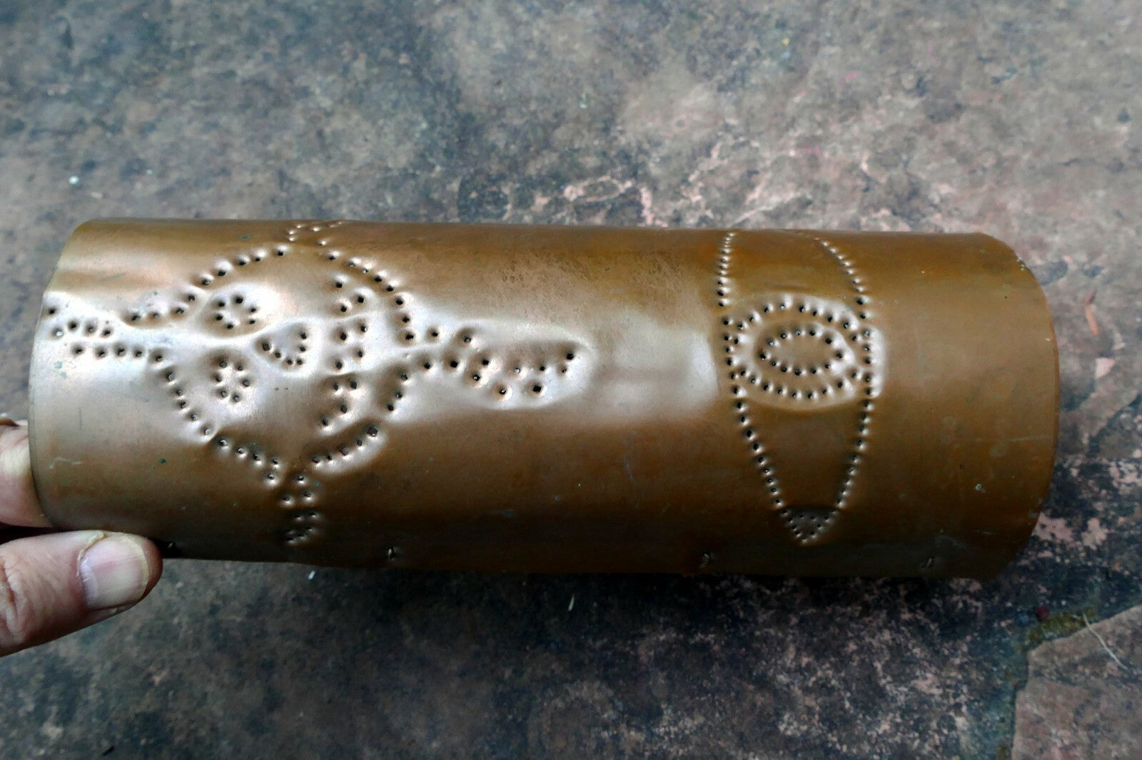 Bronze metal Cover Incense Burning Burner vintage Home made with stars eye moon