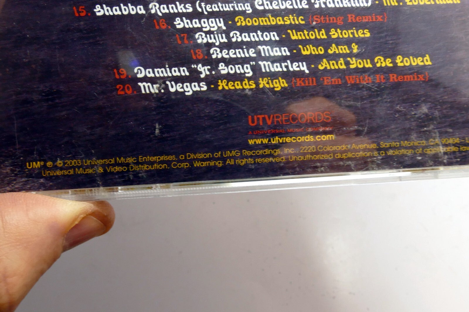 Ultimate Reggae On Audio CD 2003 by Ultimate Reggae UTV B0000061-02
