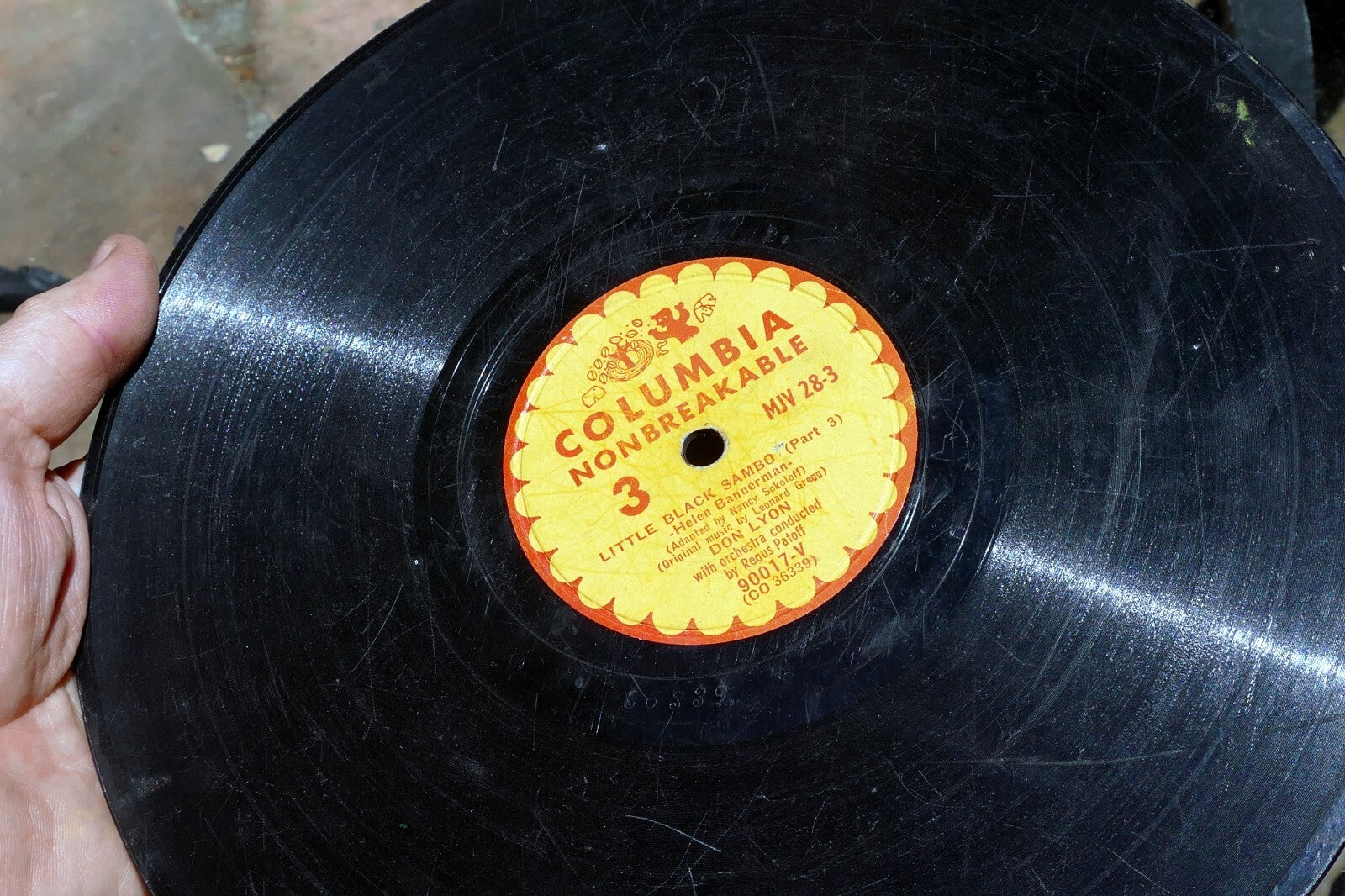 Little Sambo  Columbia Records mjv-28  78 rpm sides 2 and 3 90017-V