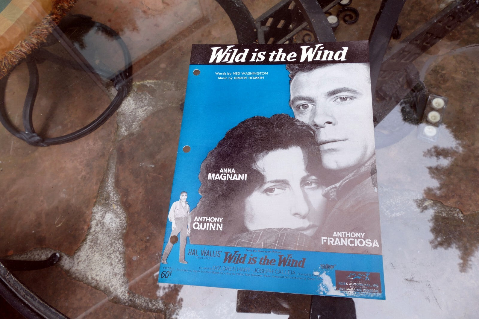 Wild is the Wind Washington Tiomkin Johnny Mathis sheet music 1957 soundtrack