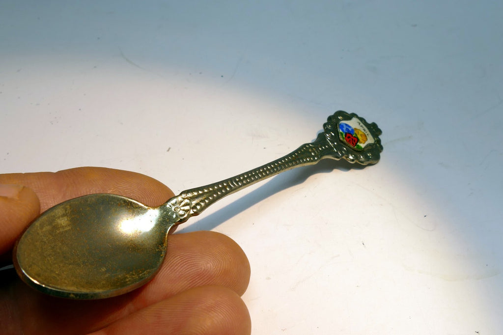 April Souvenir Spoon Collectible Enamaled made in Germany