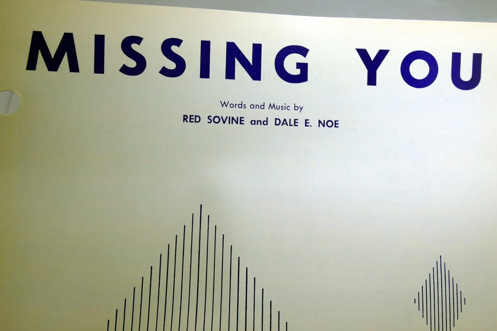 Missing you red sovine dale noe 1961 sheet music