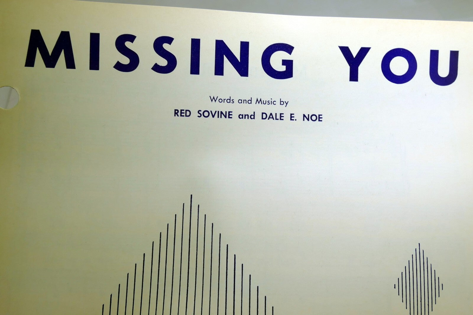 Missing you red sovine dale noe 1961 sheet music