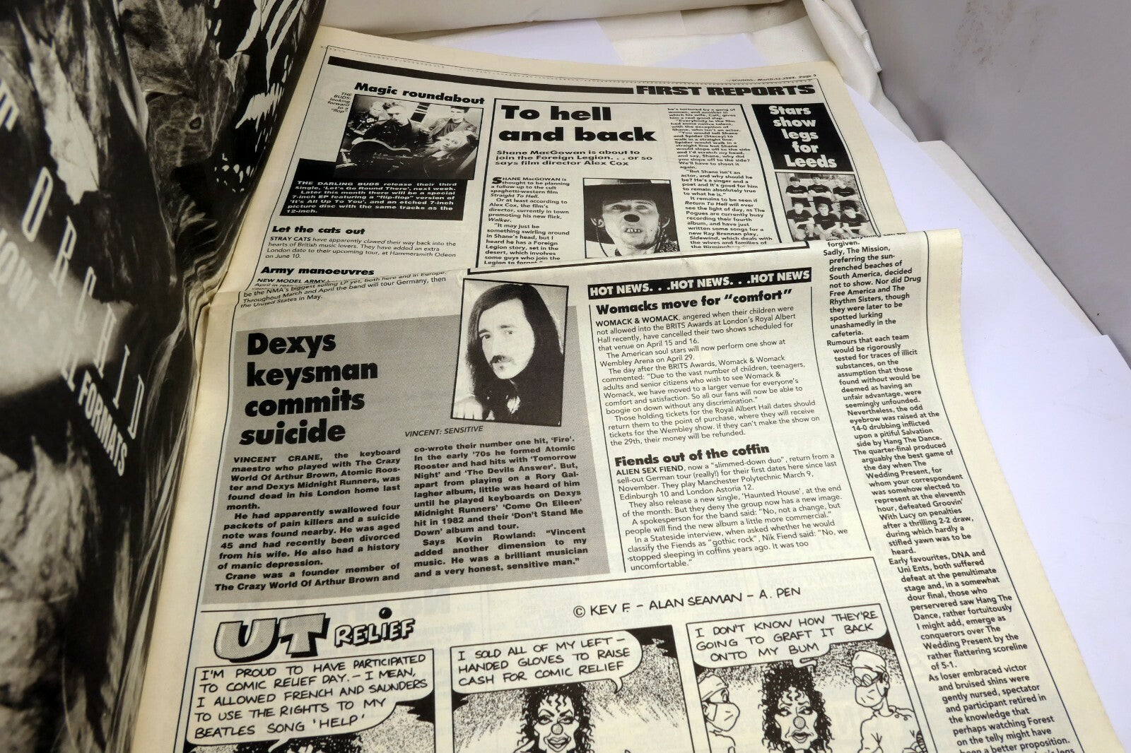 SOUNDS NEWSPAPER March 11 1989 music