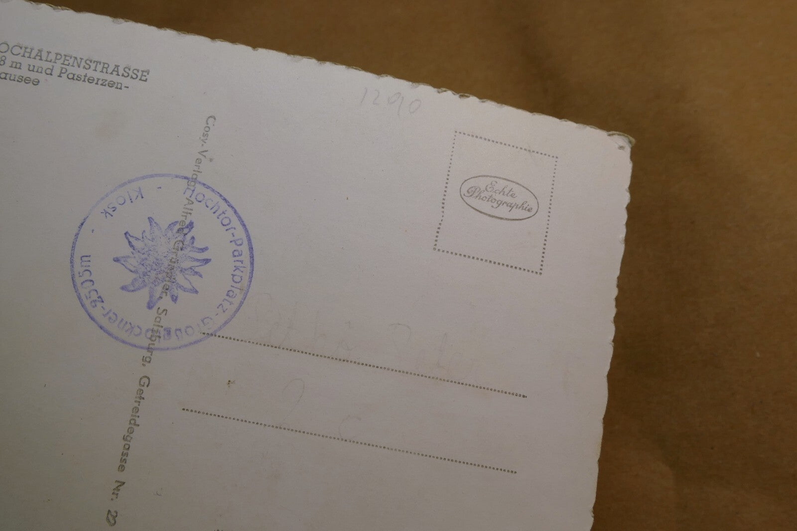 Großglockner-Hochalpenstraße postcard Black & white Austria vintage - unposted