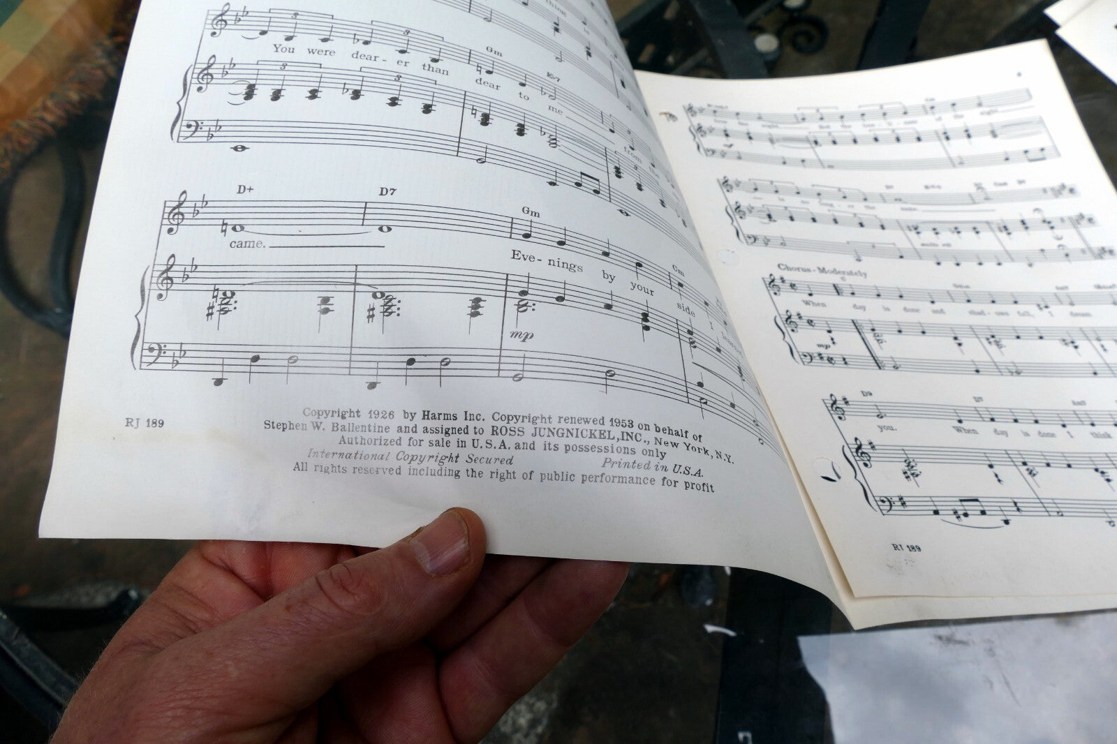 When day is done De Sylva Dr. Robert Katcher  sheet music 1926