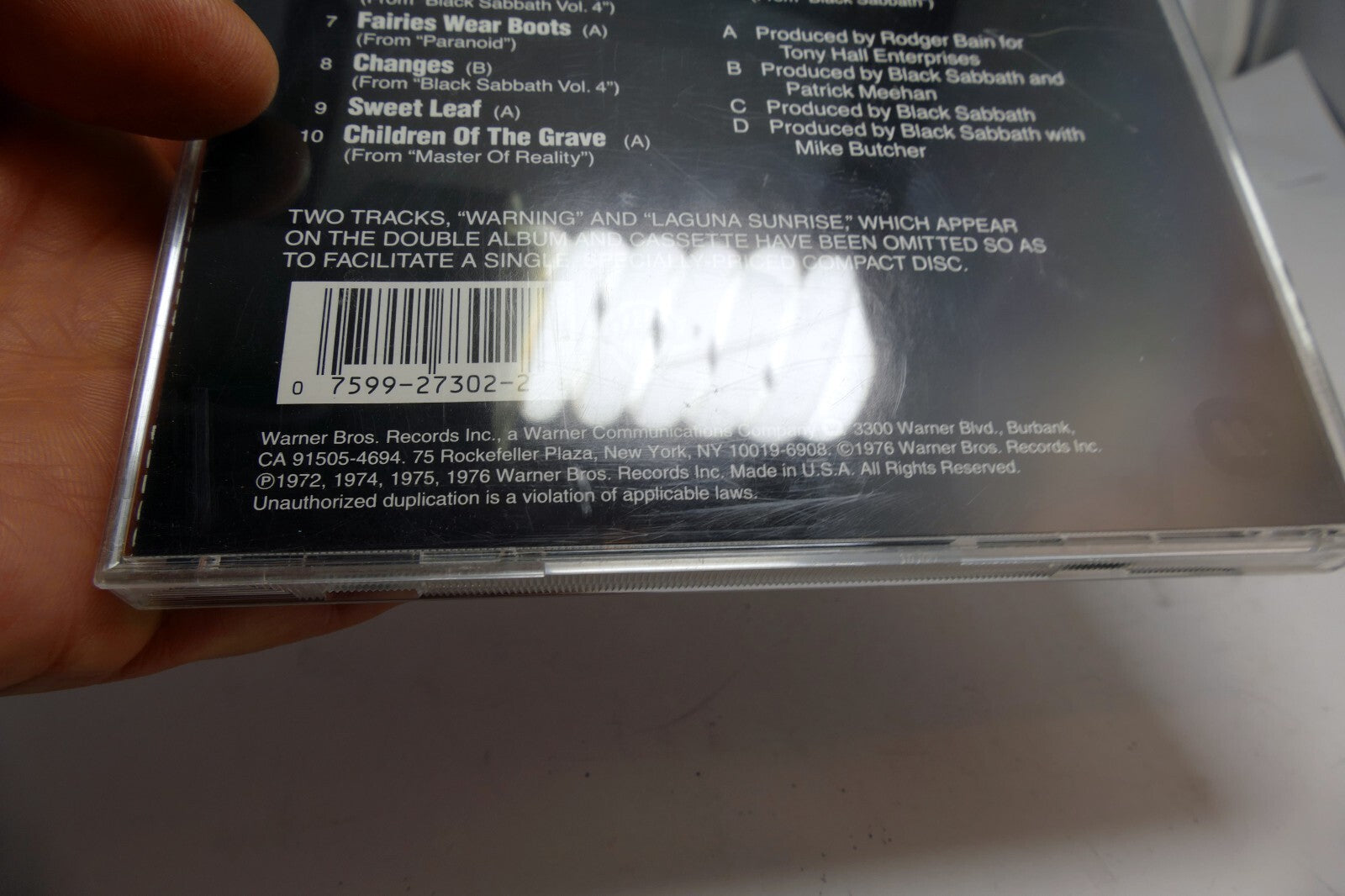 BLACK SABBATH - WE SOLD OUR SOUL FOR ROCK 'N' ROLL  CD 2923-2 Warner Bros.