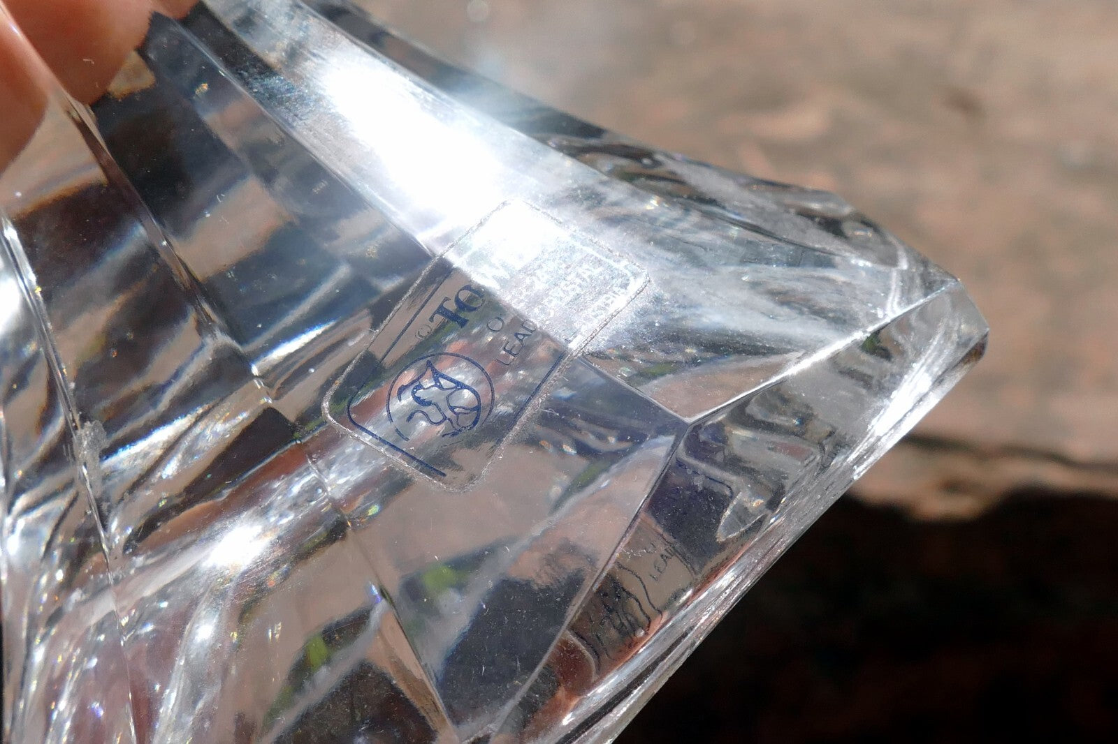 TOWLE Set of 2 Clear Lead Crystal Candle Stick Holders made Austria 5" lot