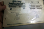 Pontiac 1961-62 Motor Crash Book Service Identification sheet chart