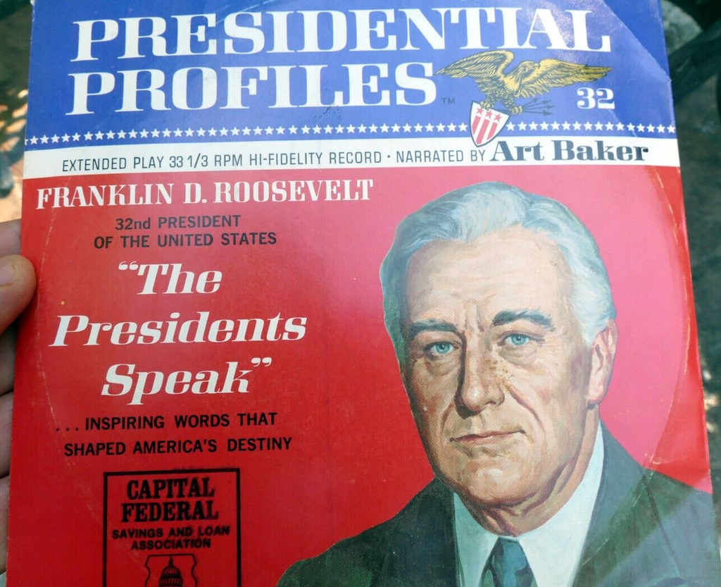 Franklin d. roosevelt the presidents speak 1966 vinyl ep narrated by art baker