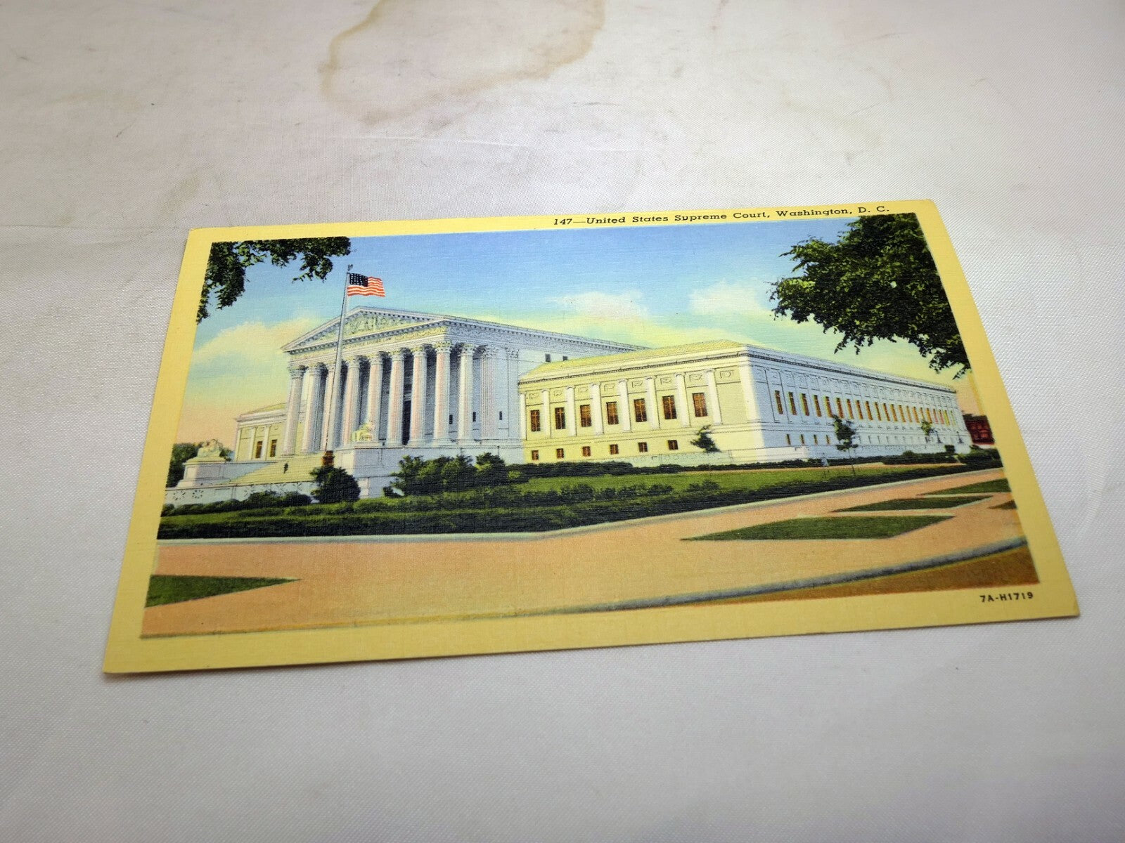 Post Card United States Supreme Court Washington DC Linen 1940's 147 US Capitol