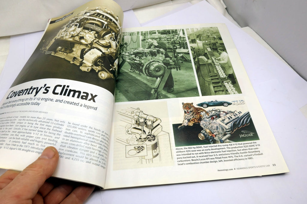 Hemmings Sport & Exotic Car Magazine may 2016 Juaguar's Mighty V-12 engine