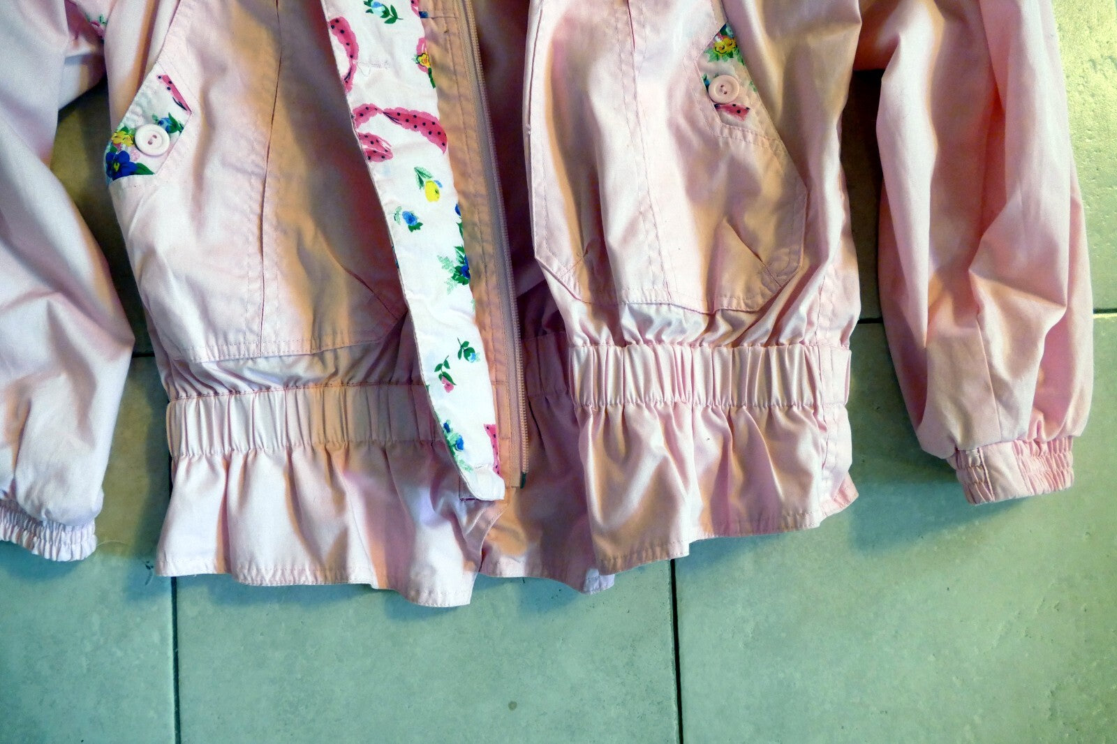 Sweet Girl Light weight Rain Jacket Sz. M 10/12 Pink
