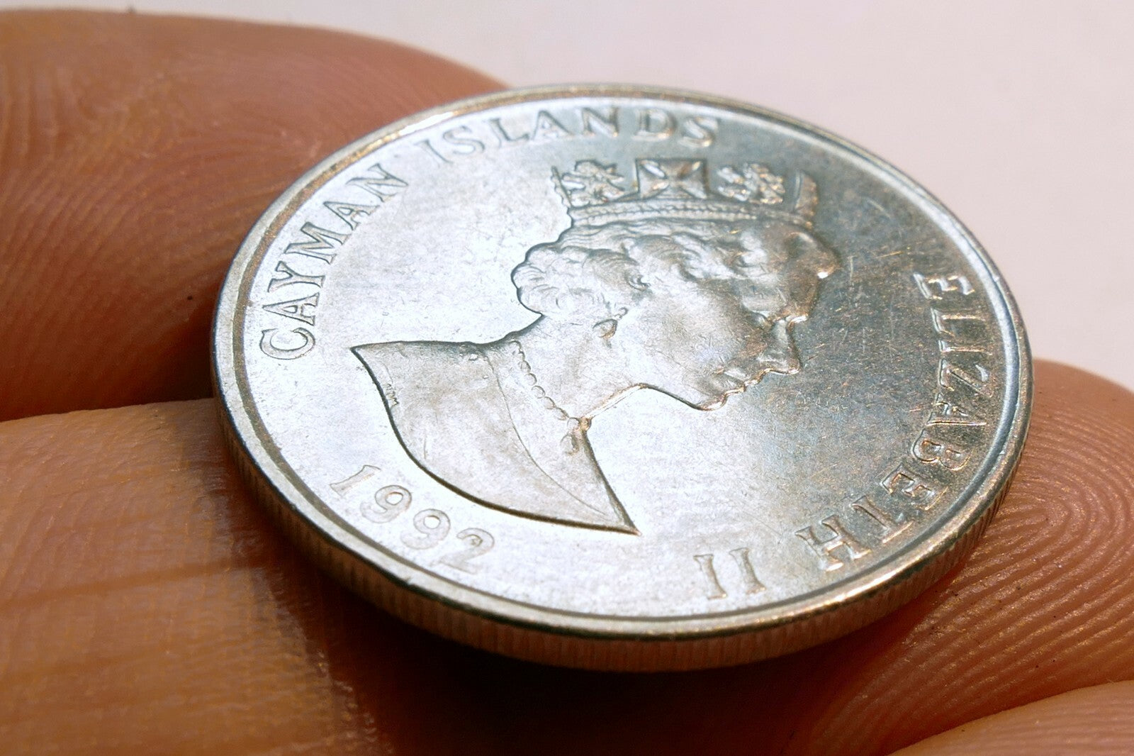 Cayman Islands 1992 25 Cents Nickel Clad Steel Coin Elizabeth II Schooner