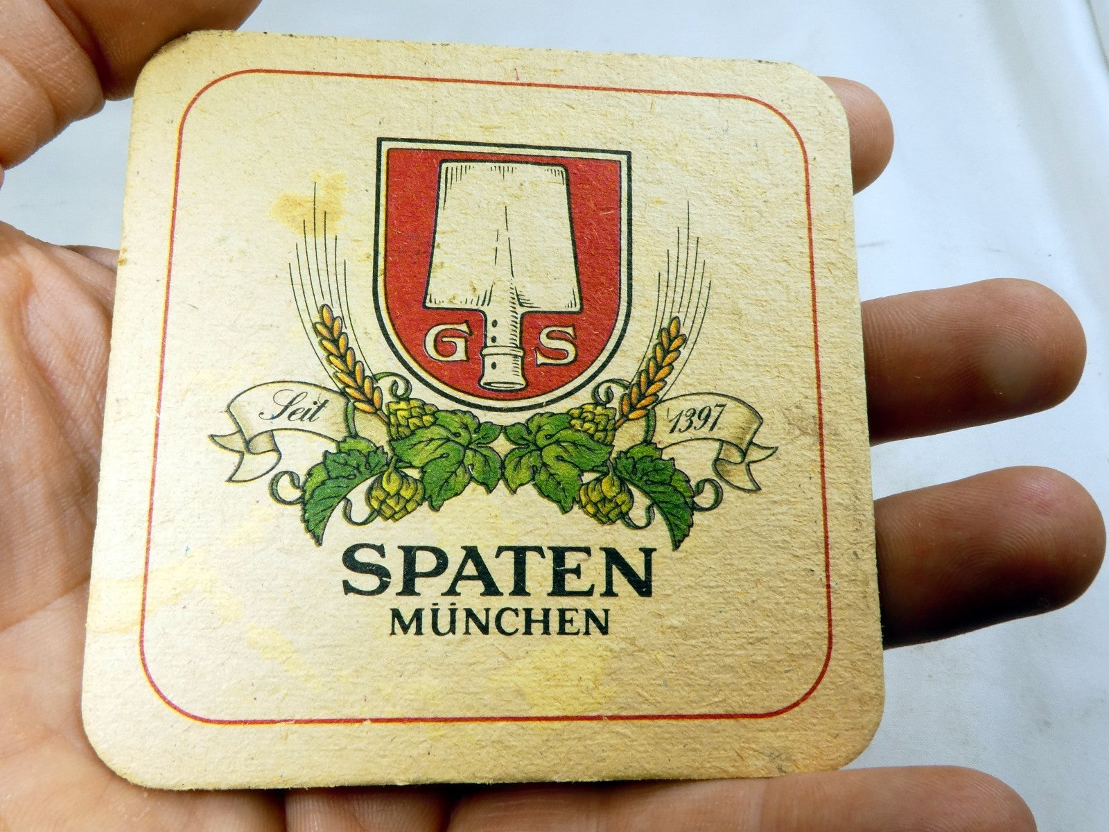Spaten Munchen vintage Bar Coaster Beer lot 2