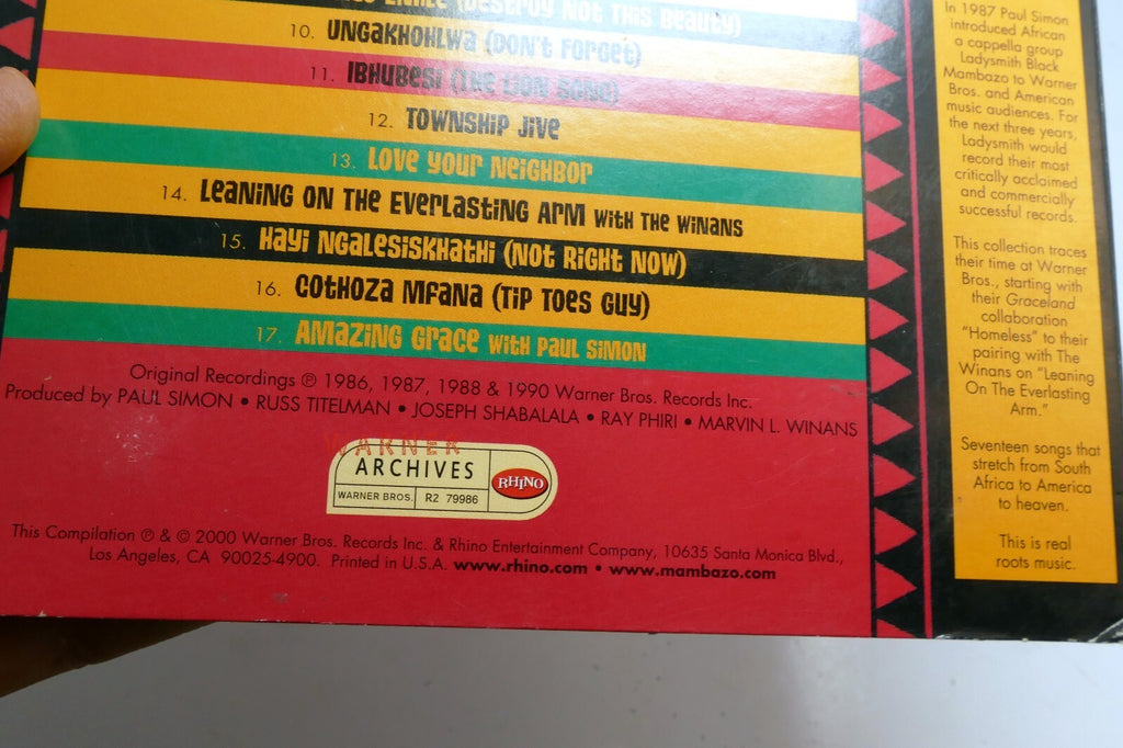 LADYSMITH BLACK MAMBAZO - The Warner Bros Collection CD