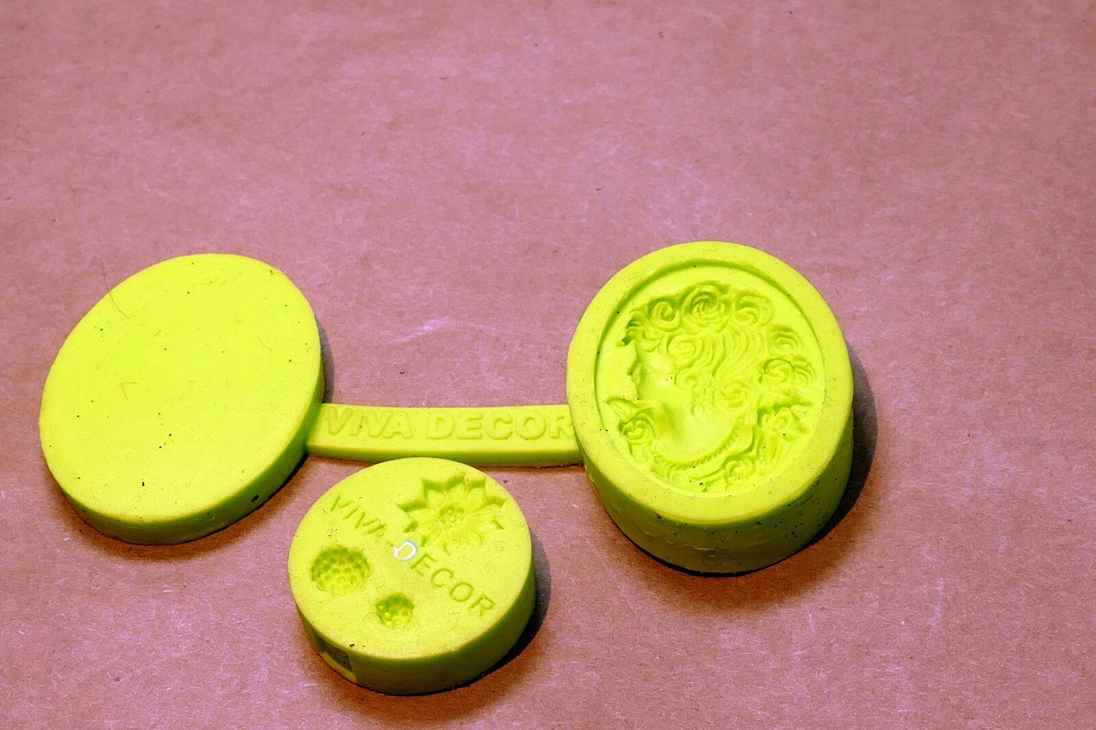 1Pc DIY Clay Earring Silicone Mold Epoxy Cake Decor Floral Face shapes