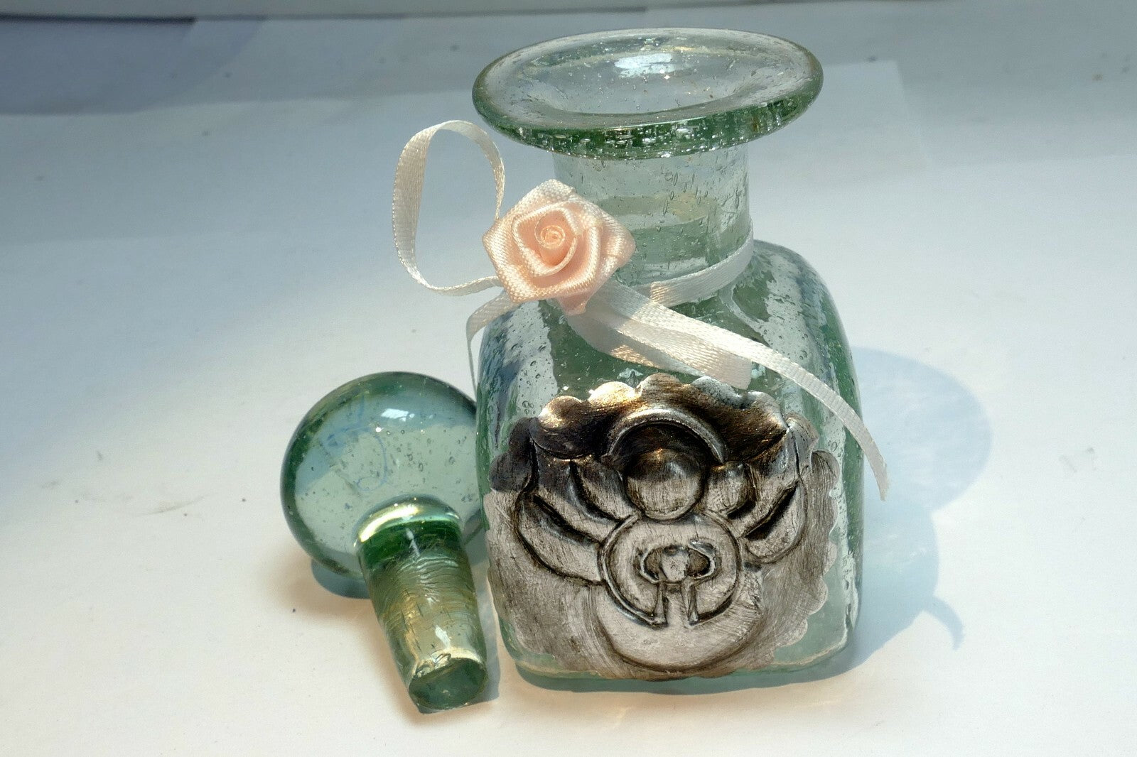 BAUTIZO DE Sofia Cristina BOTTLE GLASS w/ Angel  Communion Baptism Favor