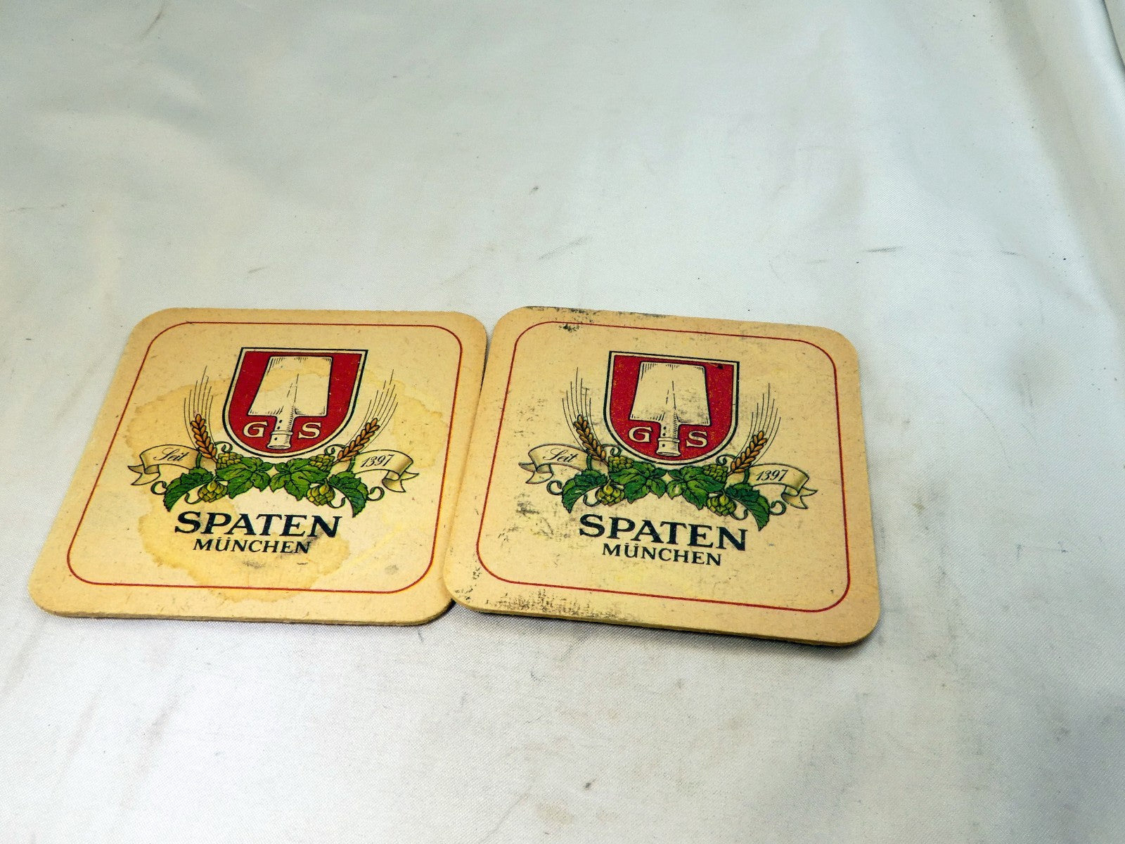 Spaten Munchen vintage Bar Coaster Beer lot 2