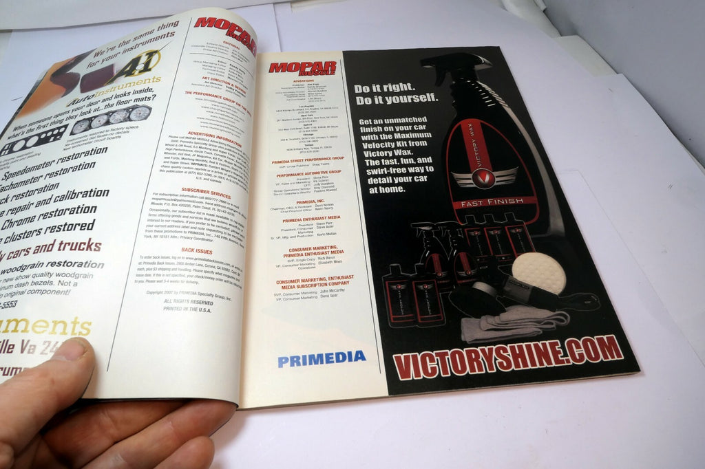 MOPAR Muscle Magazine SEPTEMBER 2007 Testing Holley HP Carbs B-Body Blowout!